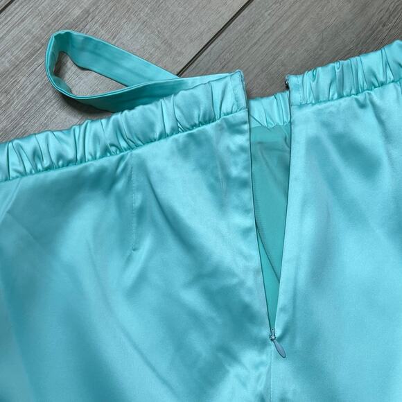For Love And Lemons Marie Skirt Mint Green Satin Size Small - Picture 6 of 9